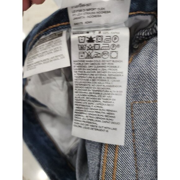 DENIM TEARS x Levi’s 501 Jeans Cotton Black Red Clay Stamped Wreath Men's 29x32 - Picture 7 of 9